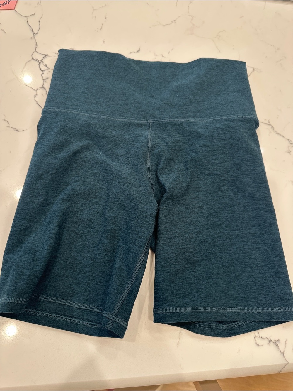 Vuori Women’s High-Rise Bike Shorts in Teal Blue - Worn twice!